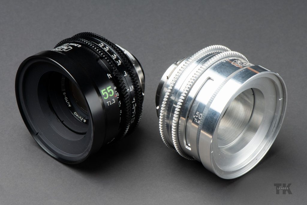 Olympus OM 55mm T1.3 and OM 50 T1.5 Rehoused